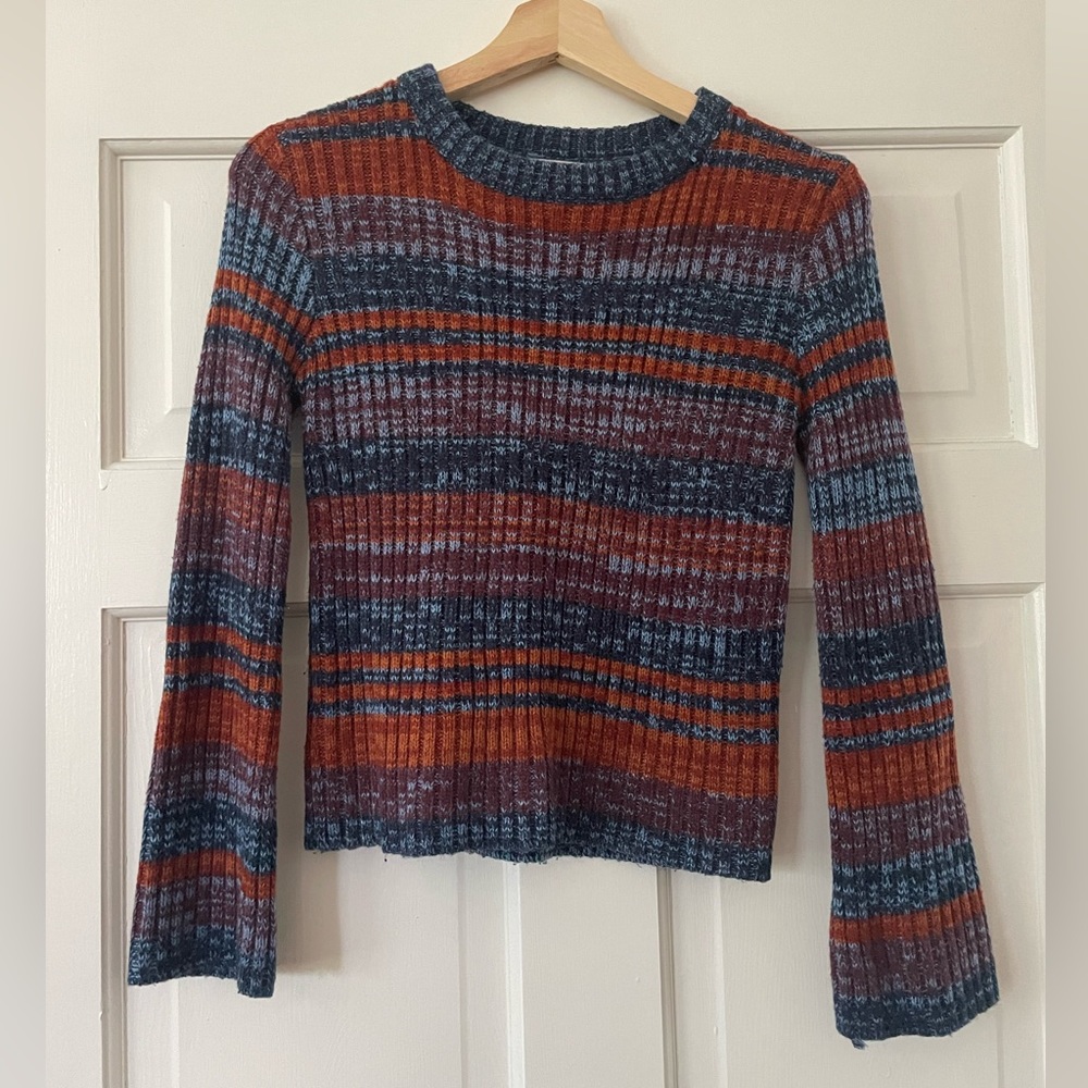 Anthropologie Elodie Striped Pullover Sweater